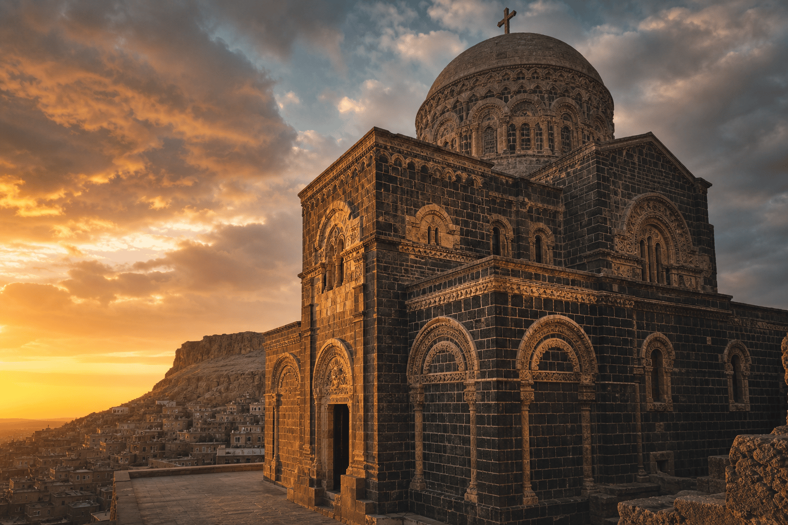 Taş kilise cephesi — kadın medyum hero
